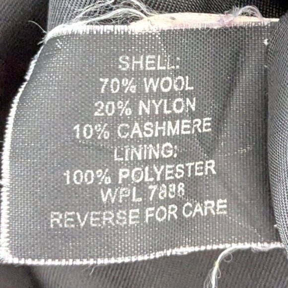 ANNE KLEIN Black Wool Blend Mid-Length Lined Dress Business Coat; Size M - Picture 6 of 7